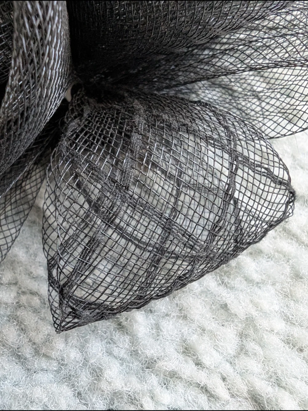 Black Floral Feather Fascinator - Hair Clip Or Lapel Pin